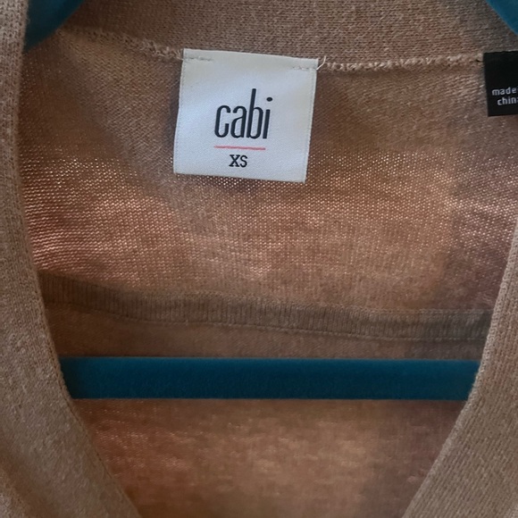 CAbi B-Sided Cardigan XS Camel Tan Lightweight Button Front Sweater - Picture 3 of 10